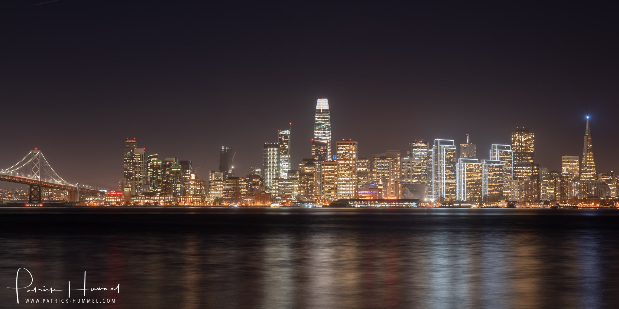 San Francisco Skyline bei Nacht, Treasure Island